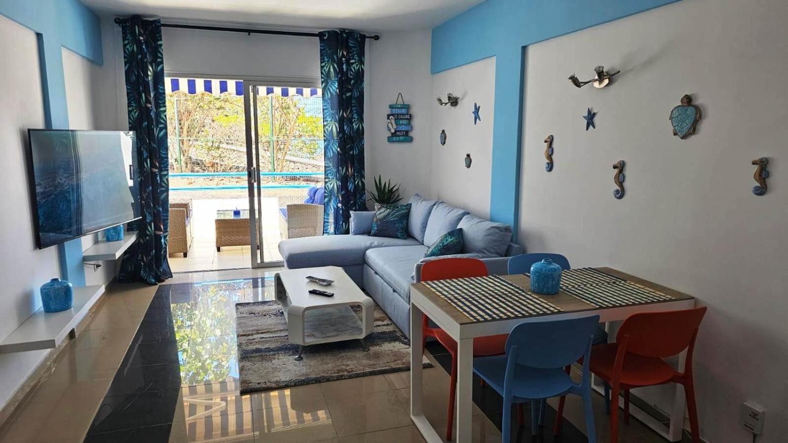Blue Bay Paradise - Beach Front Apartment With Sea View Playa Paraiso  Buitenkant foto